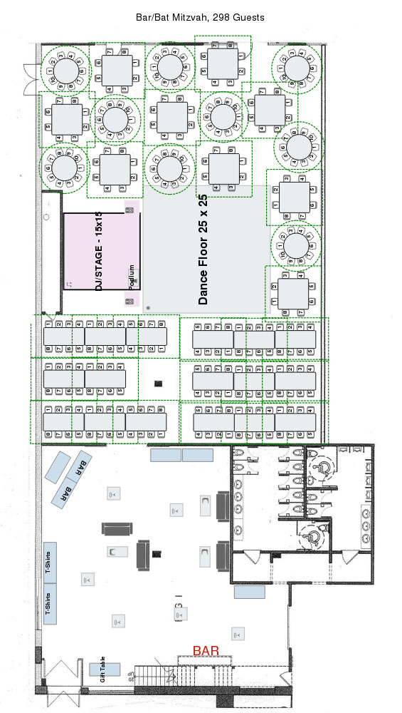 Eglington West Gallery - Bar Mitzvah Floor Plan