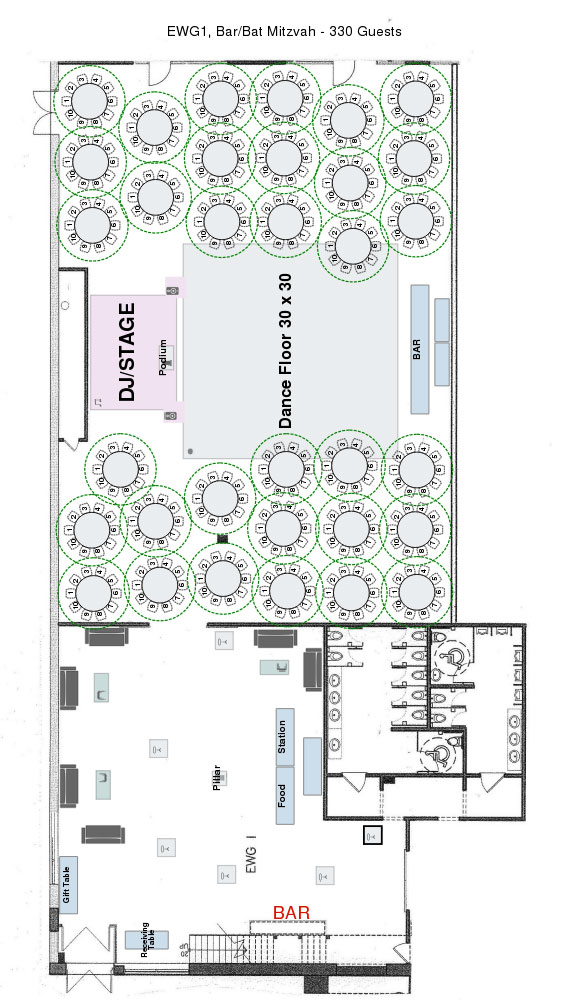 Eglington West Gallery - Bar Mitzvah Floor Plan