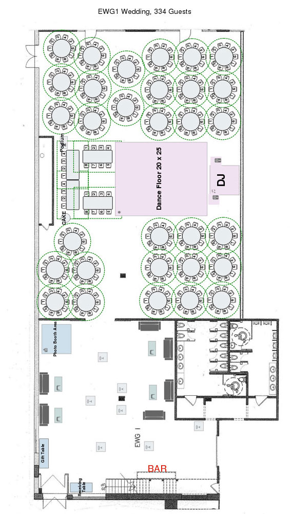 Eglington West Gallery - Wedding Floor Plan