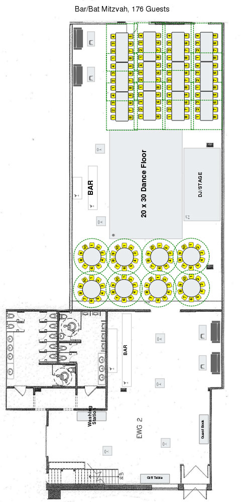 Eglinton West Gallery - Bar Mitzvah Floor Plan